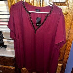 Torrid Multicolored Relaxed Short Sleeve Top